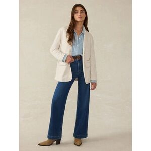 Faherty | Women’s Inlet Knit Blazer - Light Oatmeal Melange ~ Medium